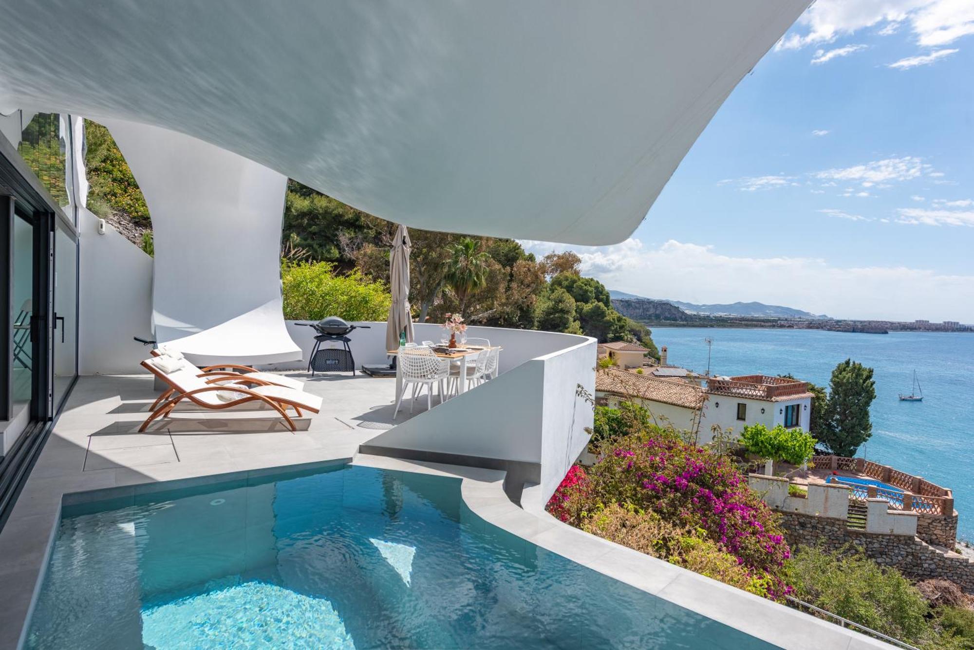 Rentitspain Casa Del Acantilado Piscina Climatizada Salobrena Bagian luar foto